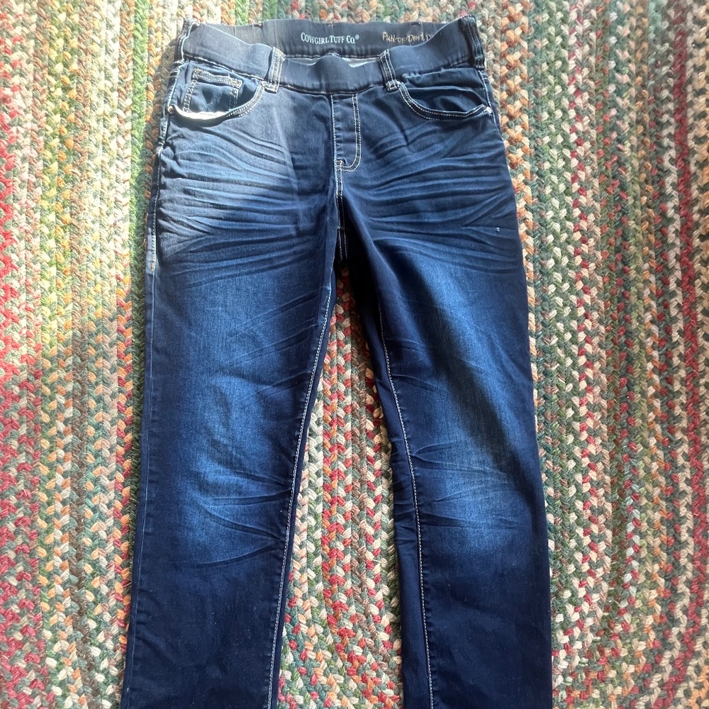 Cowgirl tuff pull on jeans 10x32